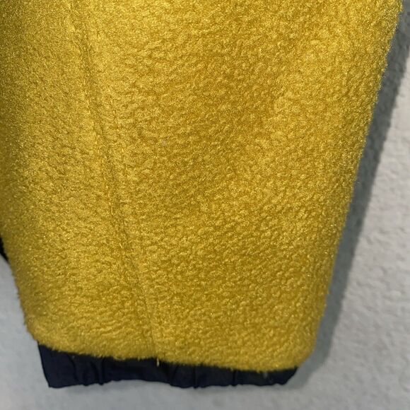 OBEY Men GALLAGHER Fleece Sweater Jacket 3/4 Zip Pockets Bungee Waist Yellow S - Picture 10 of 12